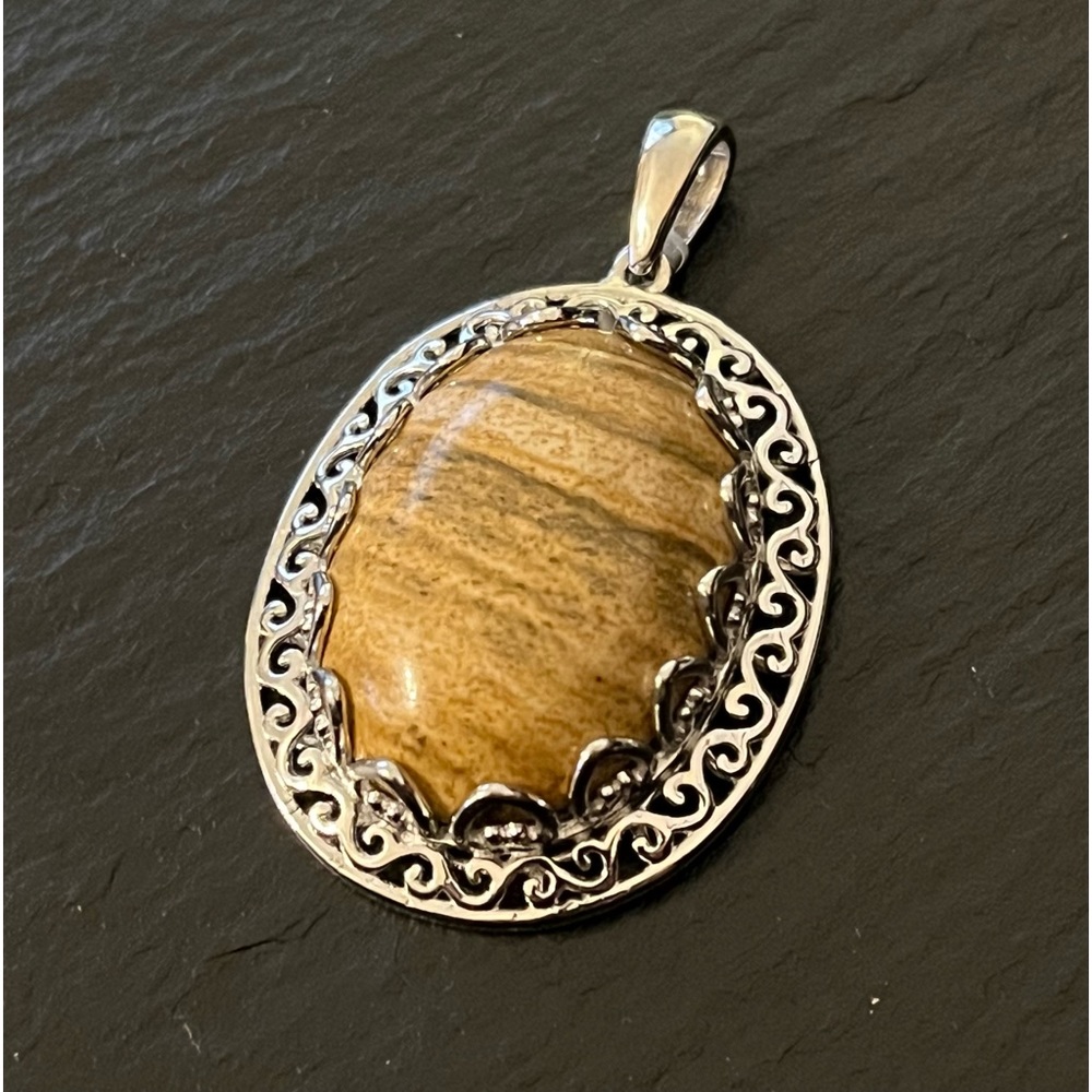 Karis Picture Jasper NWT Marked Karis STS Pendant